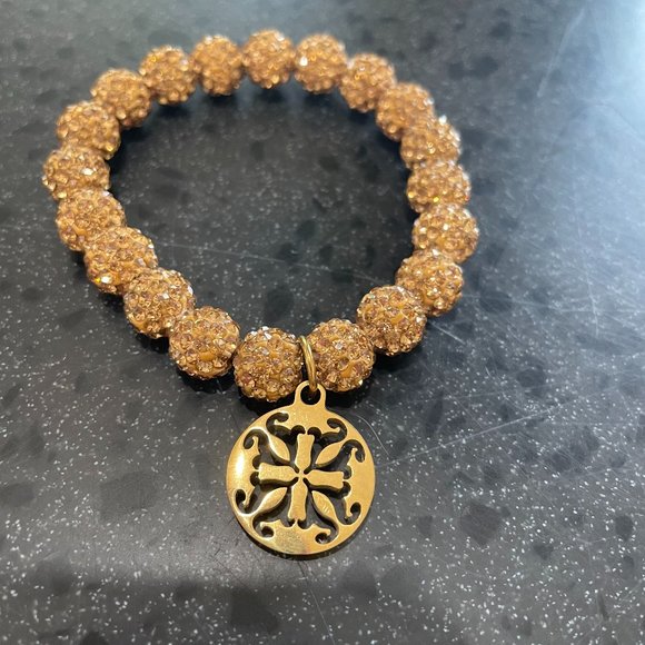 Rustic Cuff Emerson Gold Bead Bracelet - Picture 3 of 4